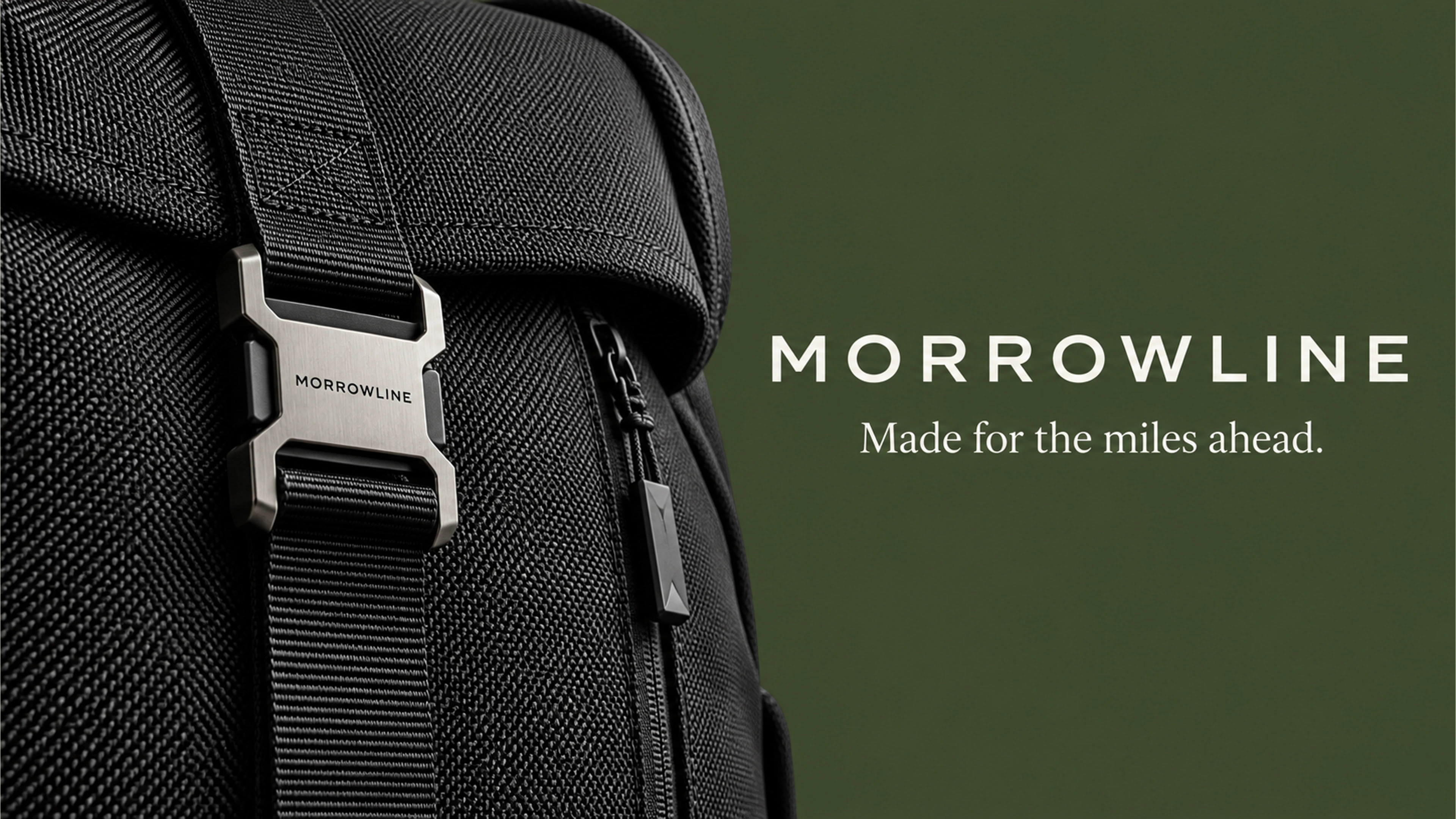 Morrowline branded detail artwork: Technical outdoor equipment and coastal stone